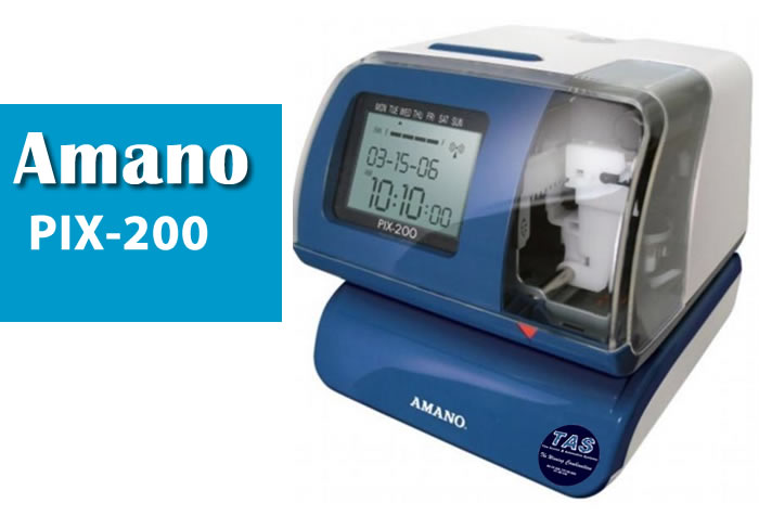 AMANO PIX-200 Electronic Time Clock/Date Stamp Product